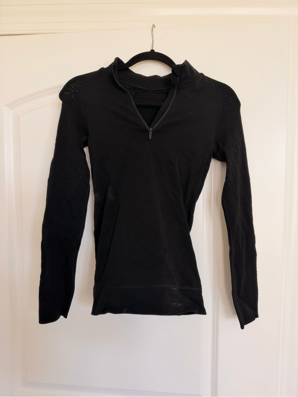 lululemon athletica Black Long-Sleeve Quarter Zip Top